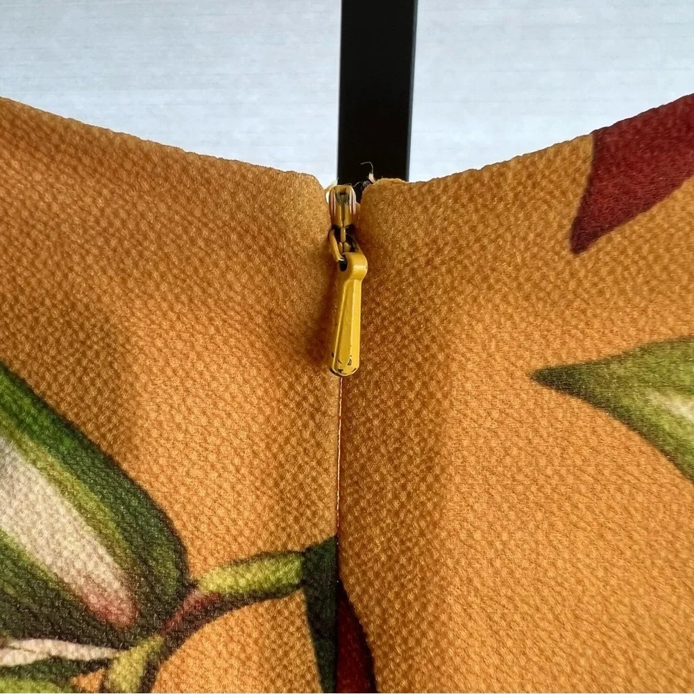 PatBO Brazil Tangerine Floral Crochet Mini Dress 6 Tropical Resort Summer Boho - Picture 7 of 10